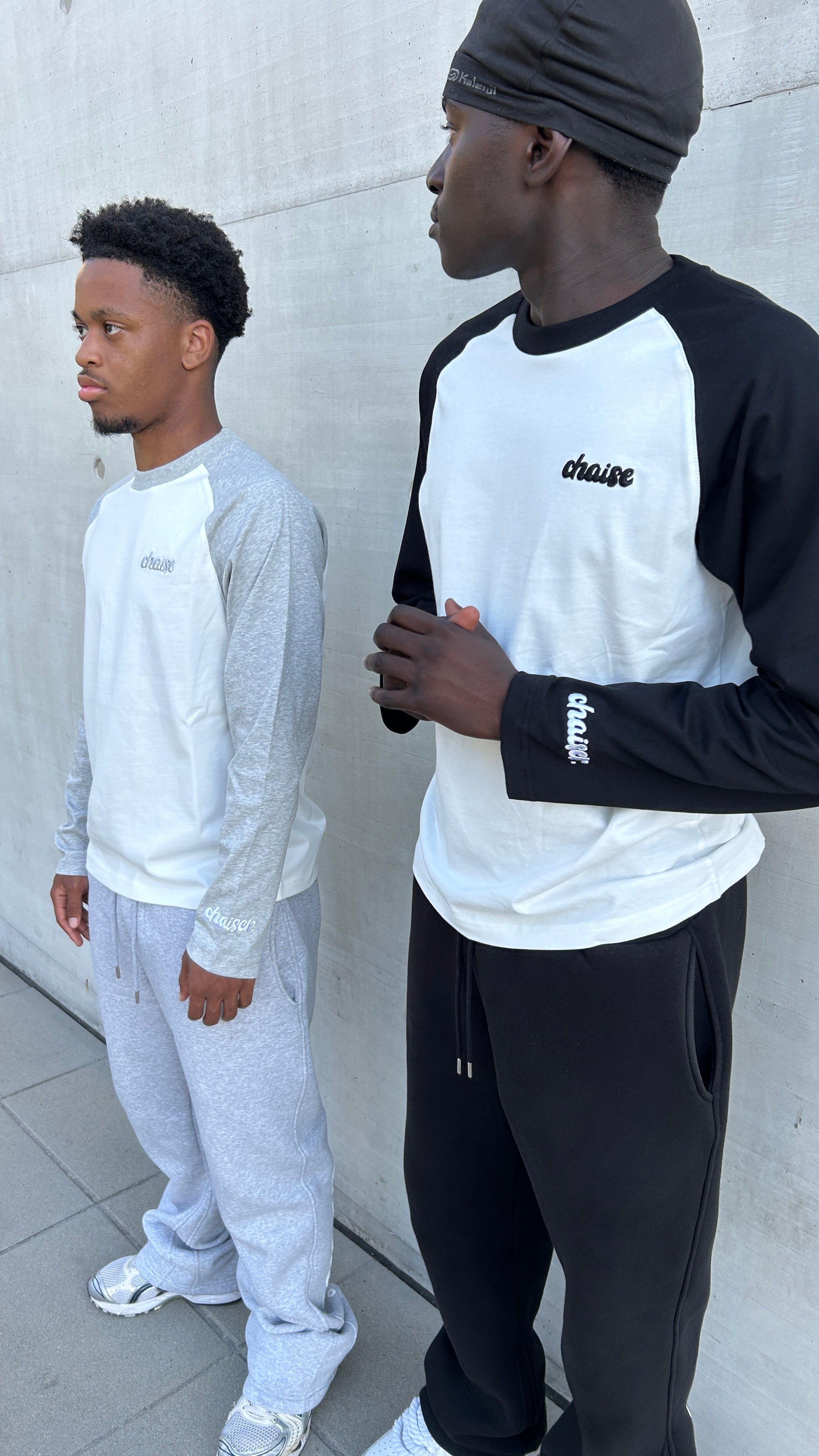chaiser. White/Grey Longsleeve