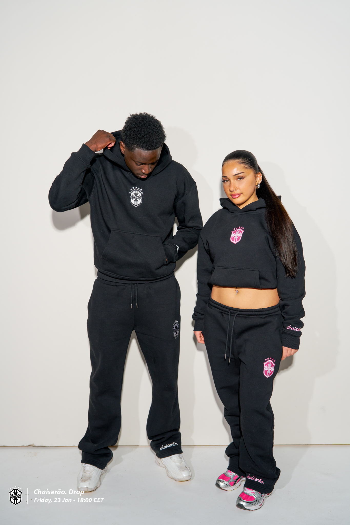 black/pink chaiserão. Jogger